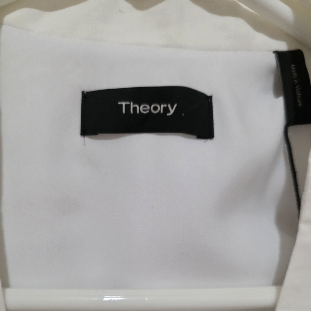 THEORY OPEN FRONT LINEN BLEND BLAZER SIZE 4 - Picture 4 of 8